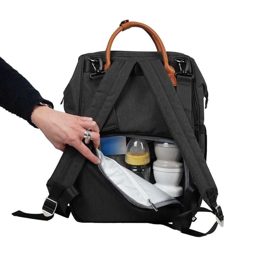 Sac à dos à langer Escapade gris foncé 