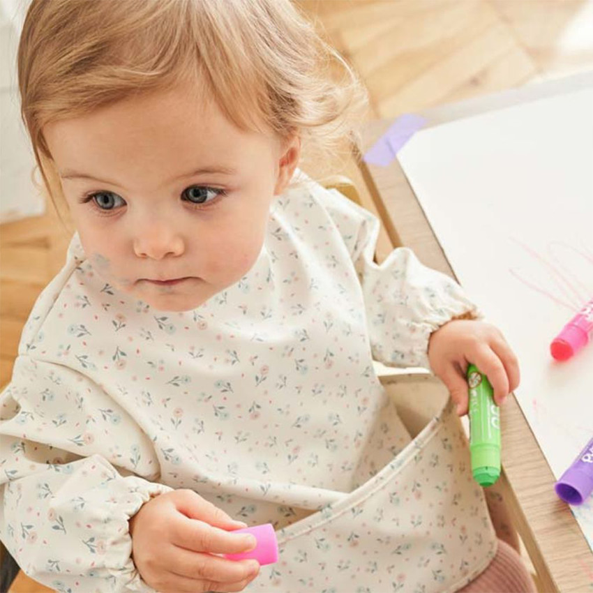 Bavoir tablier fleuri Romance  