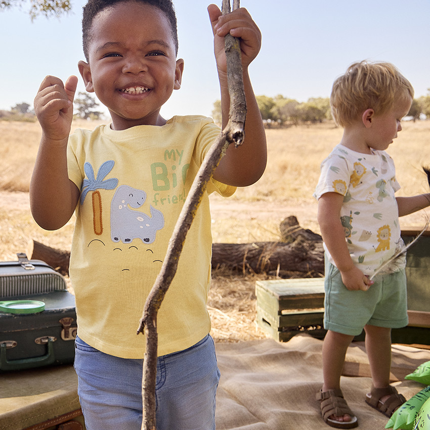 T-shirt manches courtes fantaisie dinosaure pour bébé garçon 