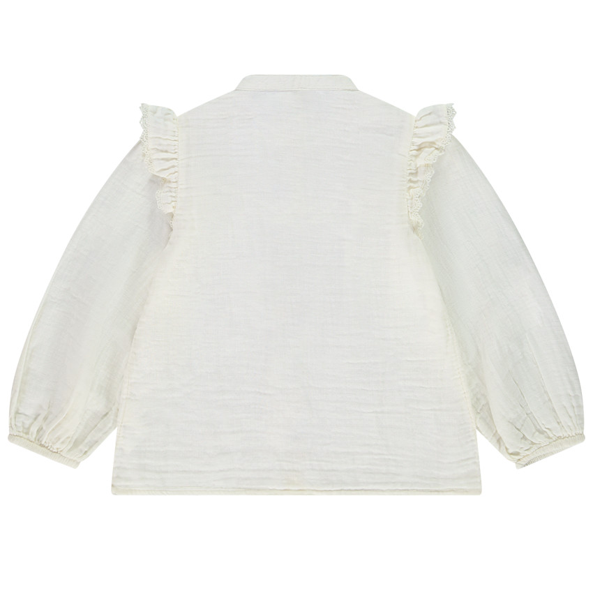 Chemise manches longues bouffante en tetra pour fille 