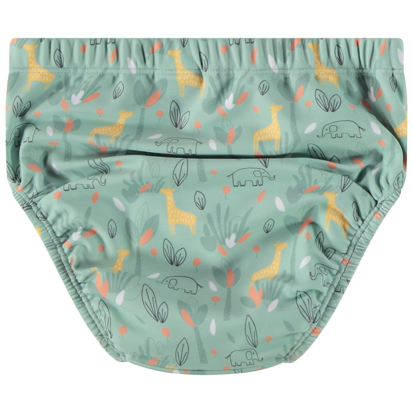 Couche-culotte de bain imprimé éléphants pour bébé garçon 