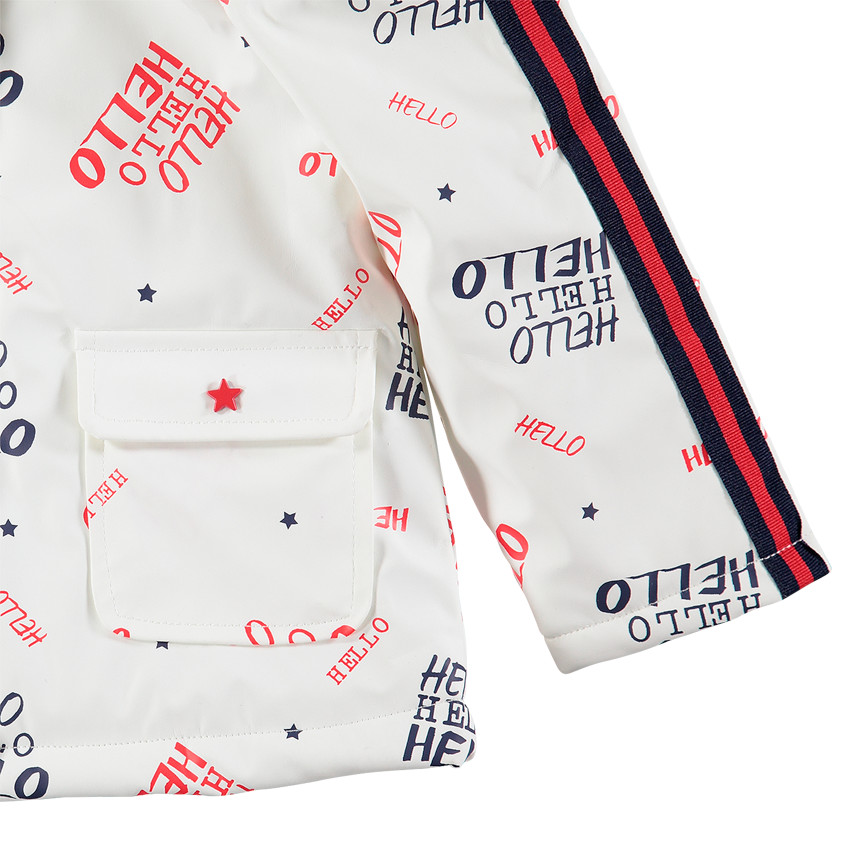 Parka gomme imprimée fantaisie doublée sherpa 