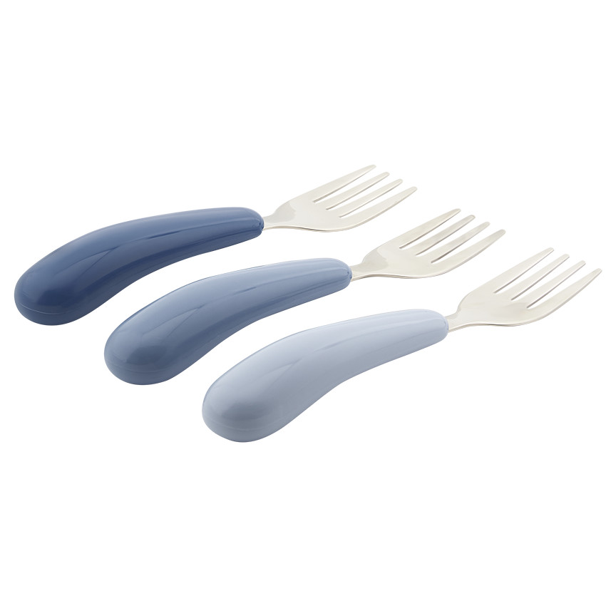 Lot de 3 fourchettes en métal Yummix bleu 
