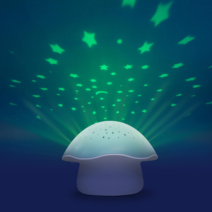 Veilleuse Projecteur d'étoiles Champignon - Bleu 