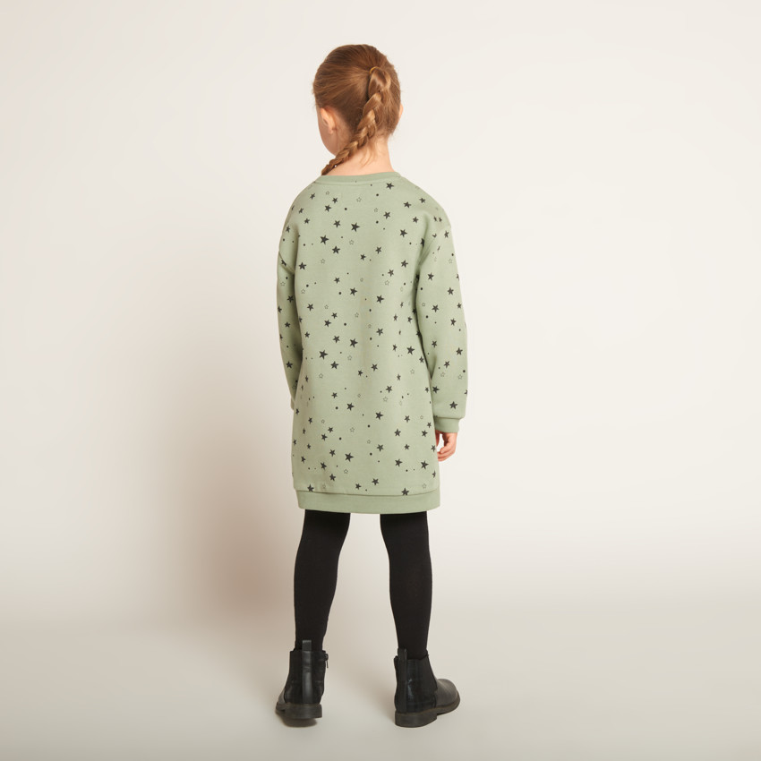 Robe molleton imprimé étoiles pour fille  