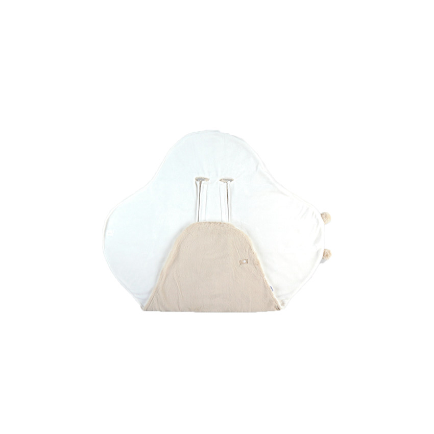 Couverture promenade poils longs Mix & Match - Ivoire 