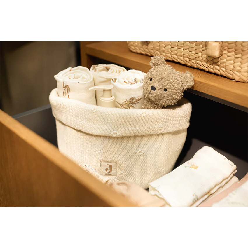 Panier de rangement Cosy Knit Ivory - Beige (Jollein) - Image 3