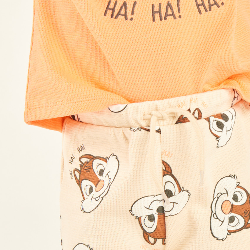 Ensemble 2 pièces t-shirt + short en nid d’abeille Tic & Tac Disney pour bébé garçon 