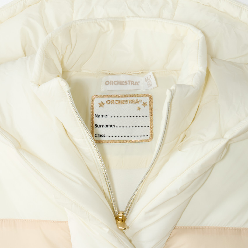 Doudoune fille courte matelassée effet colorblock 