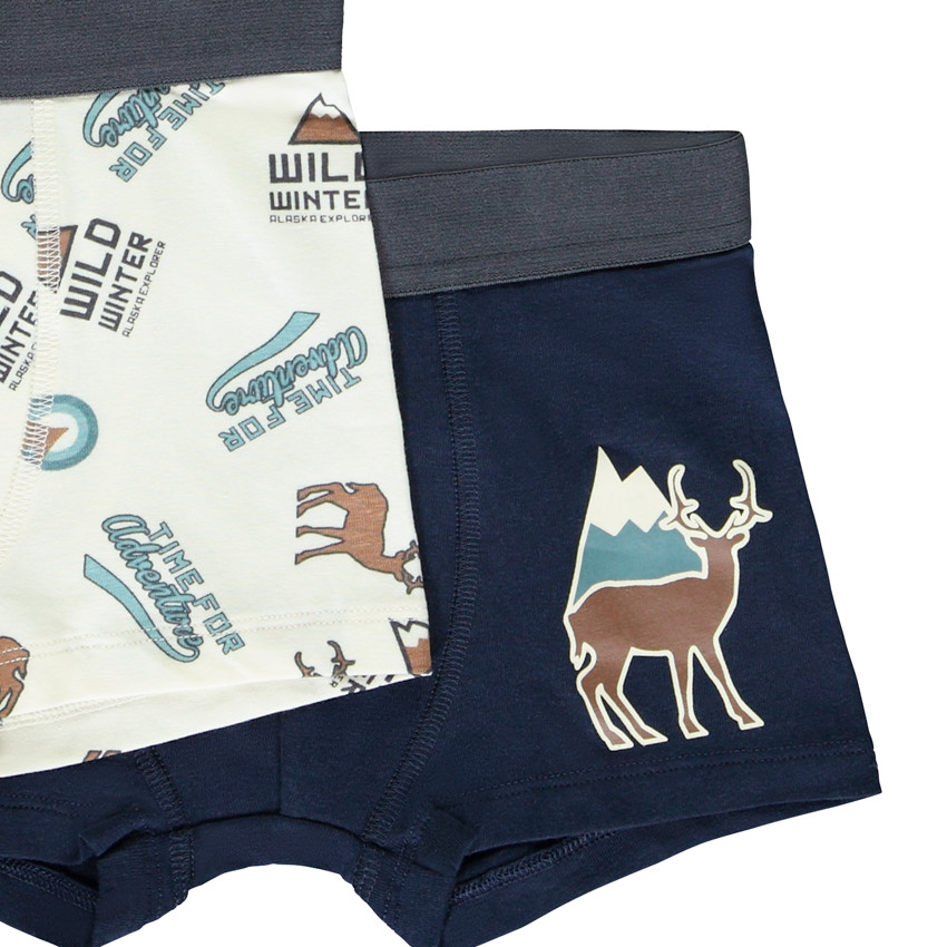 Lot de 5 boxers motifs cerf pour garçon 
