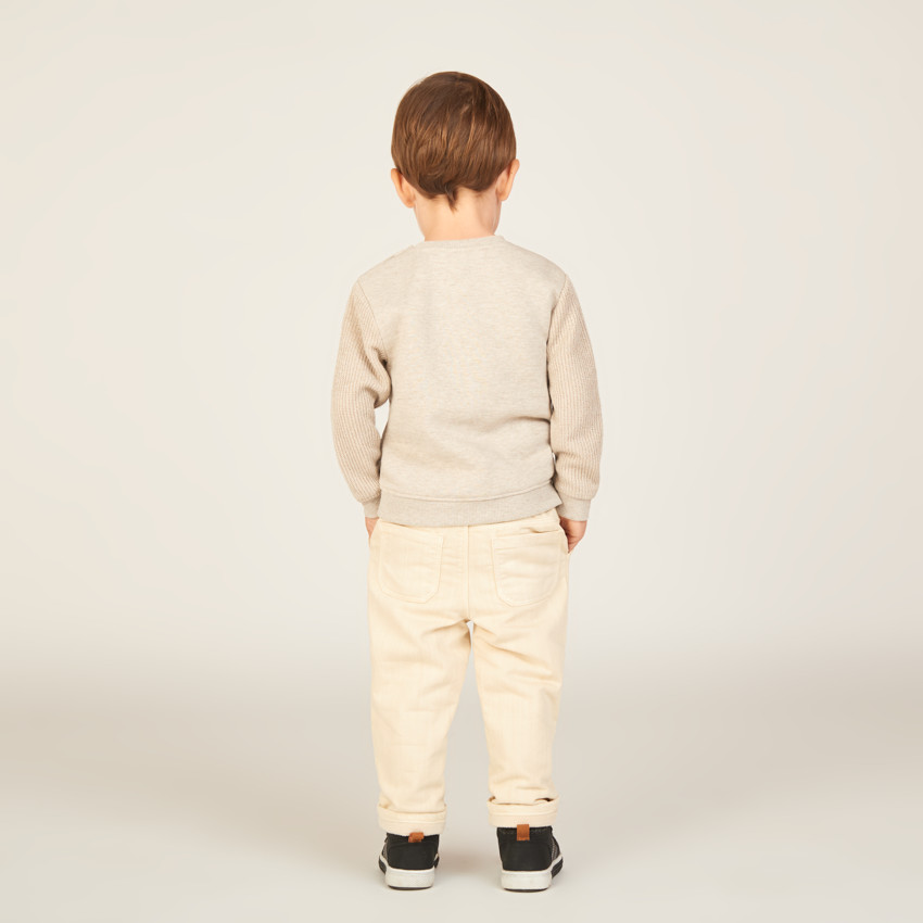 Jean droit doublé micropolaire pour bébé garçon 