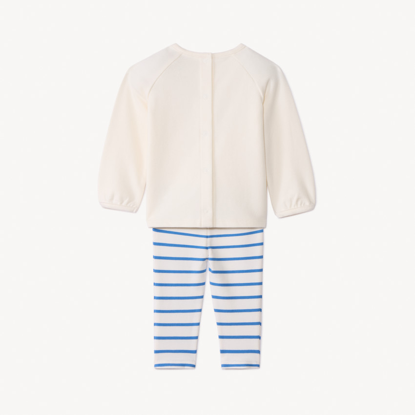 Ensemble 2 pièces avec caleçon rayé pour bébé fille 