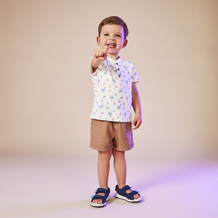 Polo manches courtes imprimé palmiers pour bébé garçon 