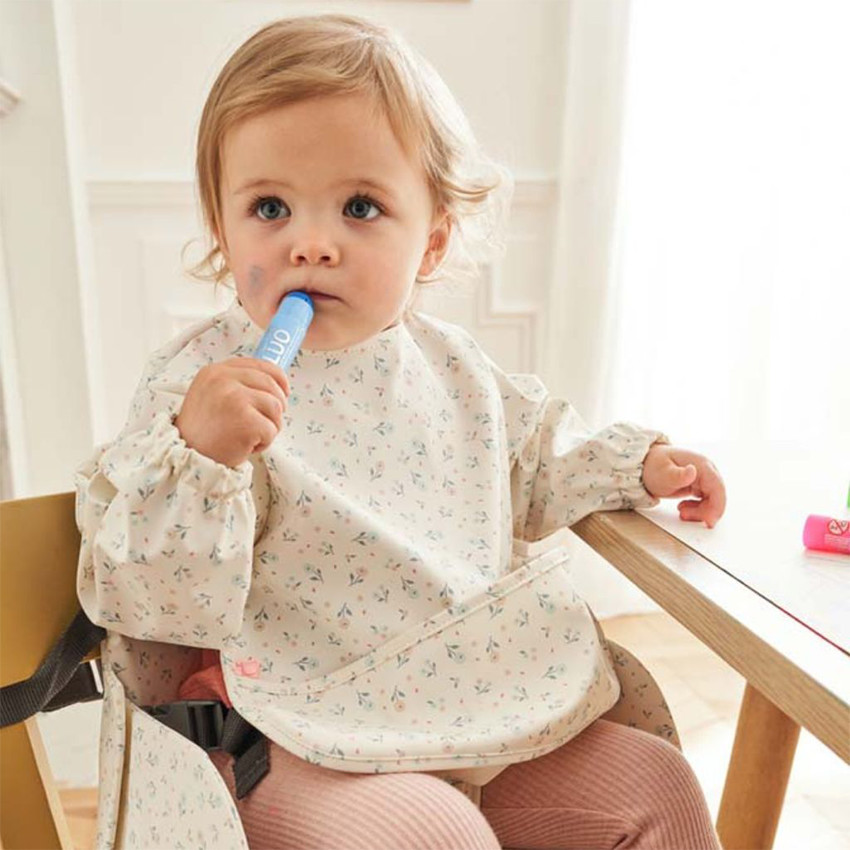 Bavoir tablier fleuri Romance  