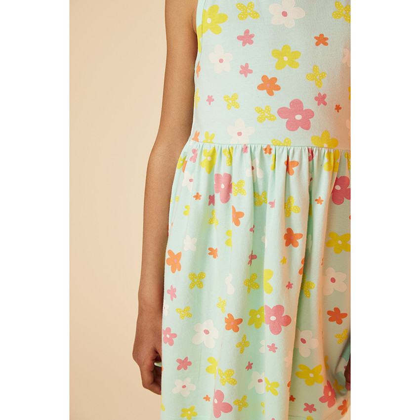 Robe à bretelles imprimé papillons pour fille 