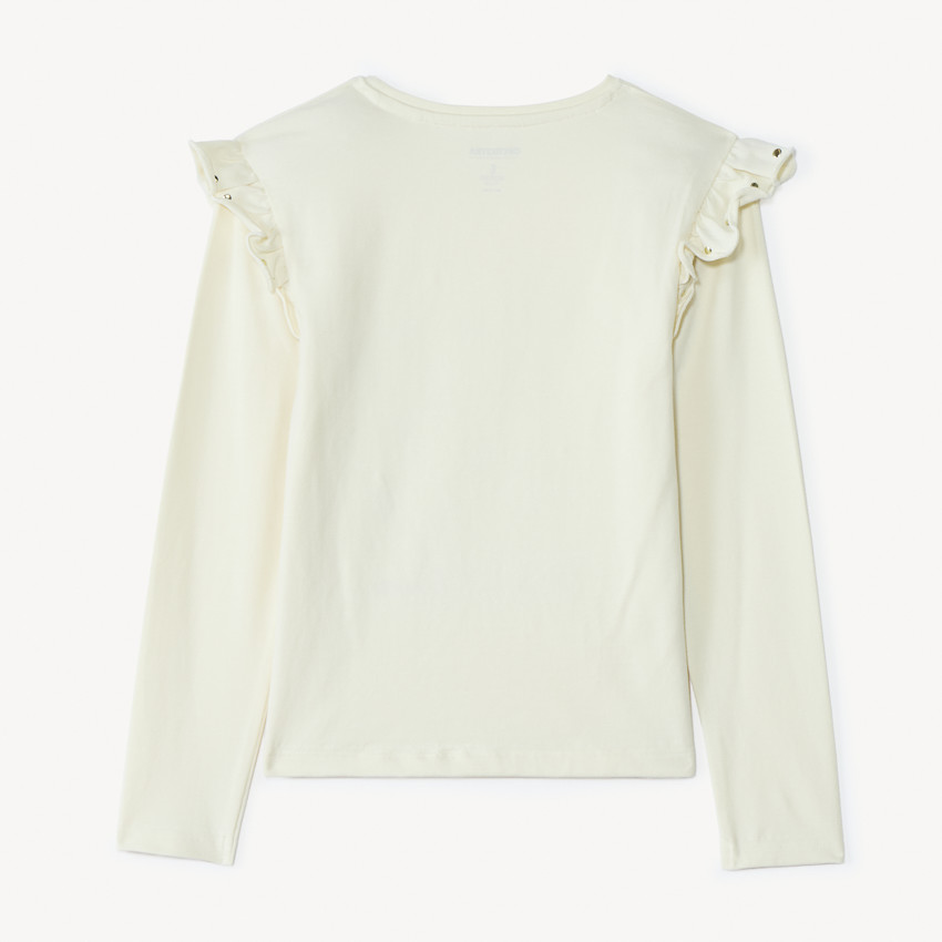 T-shirt manches longues print fleurs pour fille 