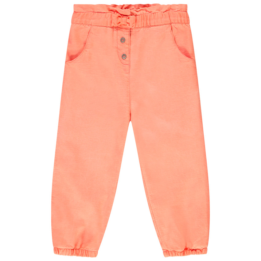 Pantalon en coton et viscose à taille élastiquée pour bébé fille