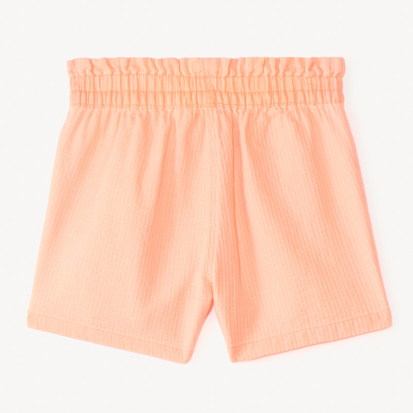 Short en toile coloris uni pour fille 