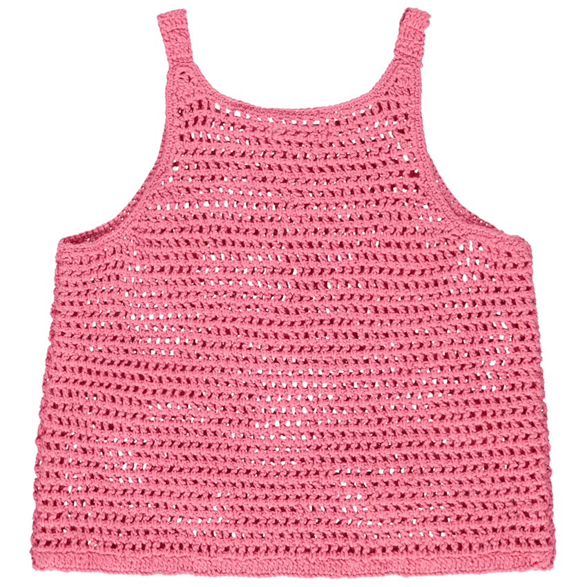 Débardeur avec fleurs en crochet pour fille 