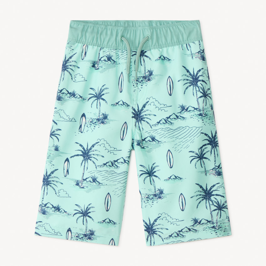 Short de bain long imprimé fantaisie pour garçon