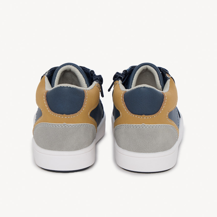 Bottillons bas à lacets et zip pour bébé garçon 