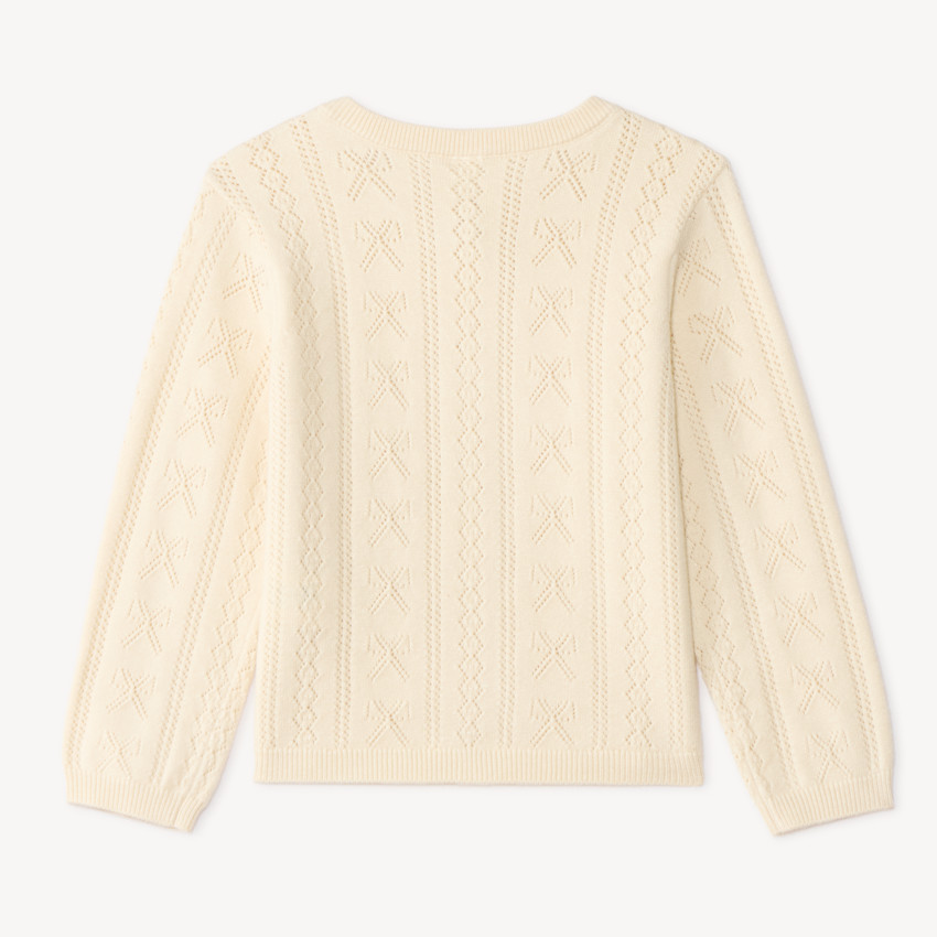 Gilet en tricot ajouré bébé fille 