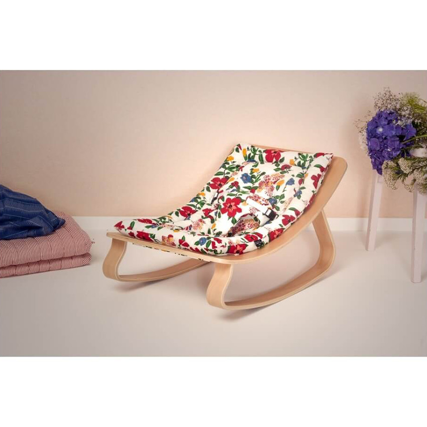 Transat Levo en bois de Chêne – Assise Hibiscus 