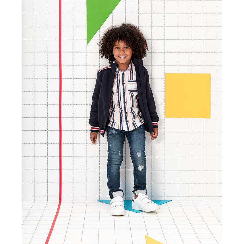 Gilet en molleton ottoman à badge 