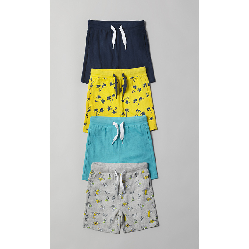 Lot de 4 Bermudas unis /imprimés 