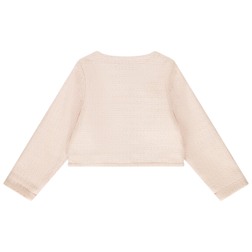 Veste cardigan en jacquard scintillant pour fille 
