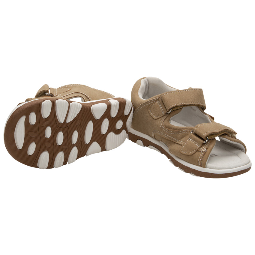 Nu-pieds effet peau retournée à scratchs 