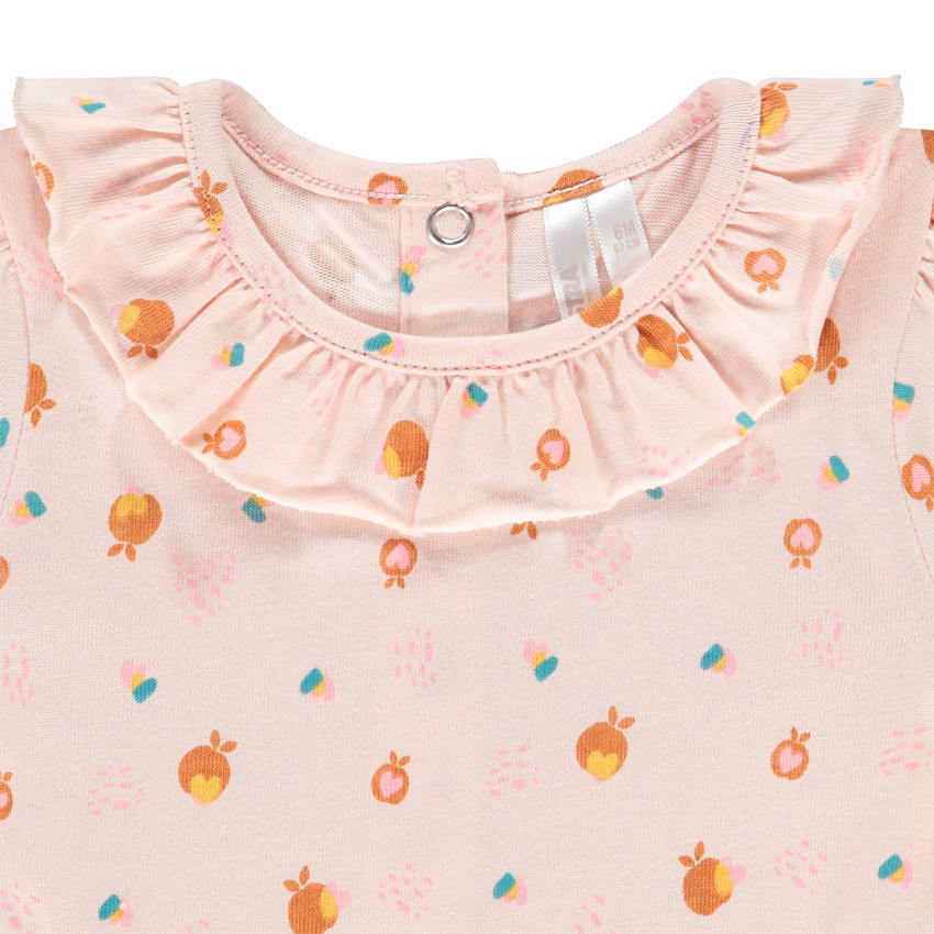 Ensemble avec t-shirt imprimé et salopette pour bébé fille 