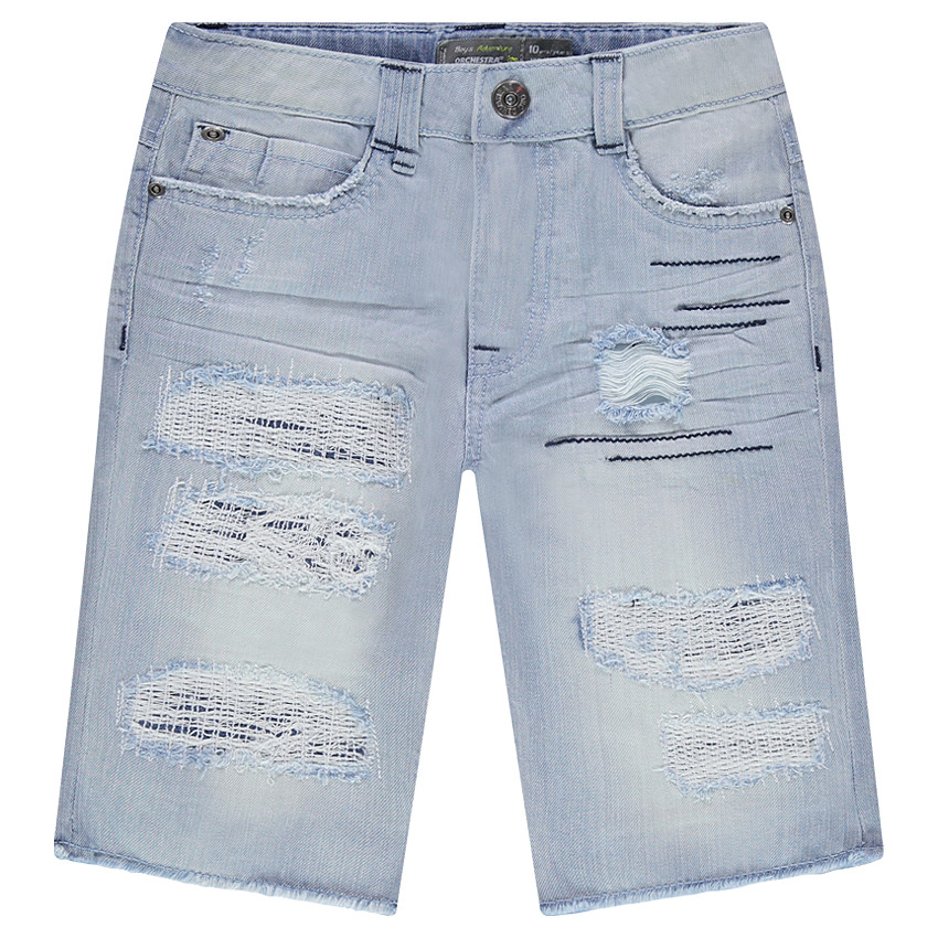 Junior - Bermuda en jeans destroy bleach  