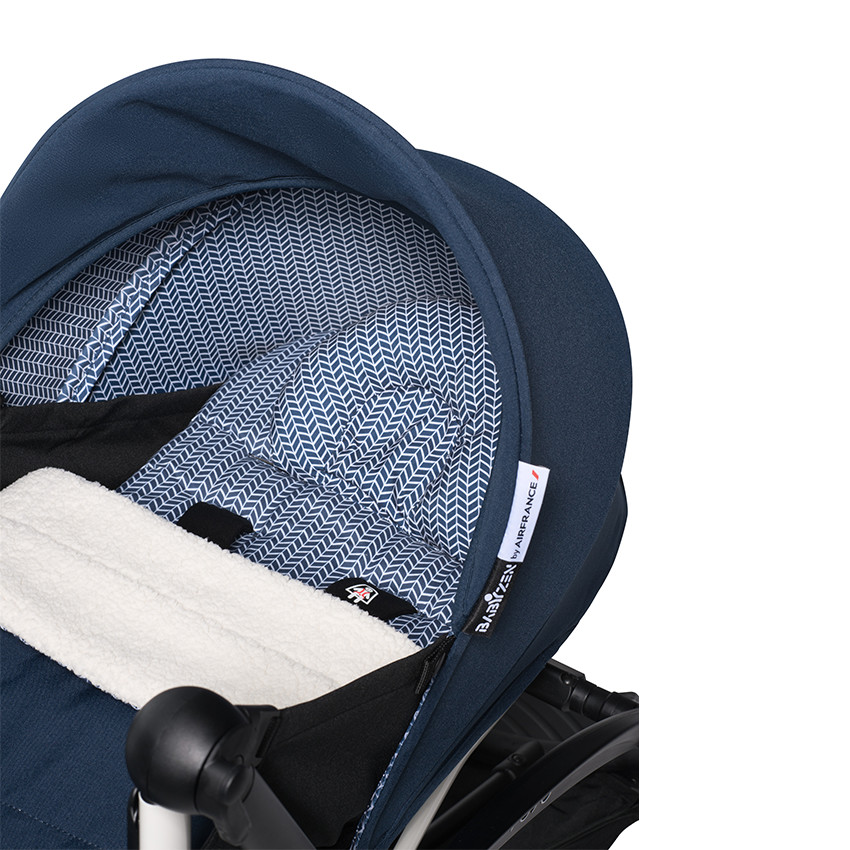 Poussette complète YOYO² nouveau pack 0+ et 6+ châssis blanc - Bleu Air France 