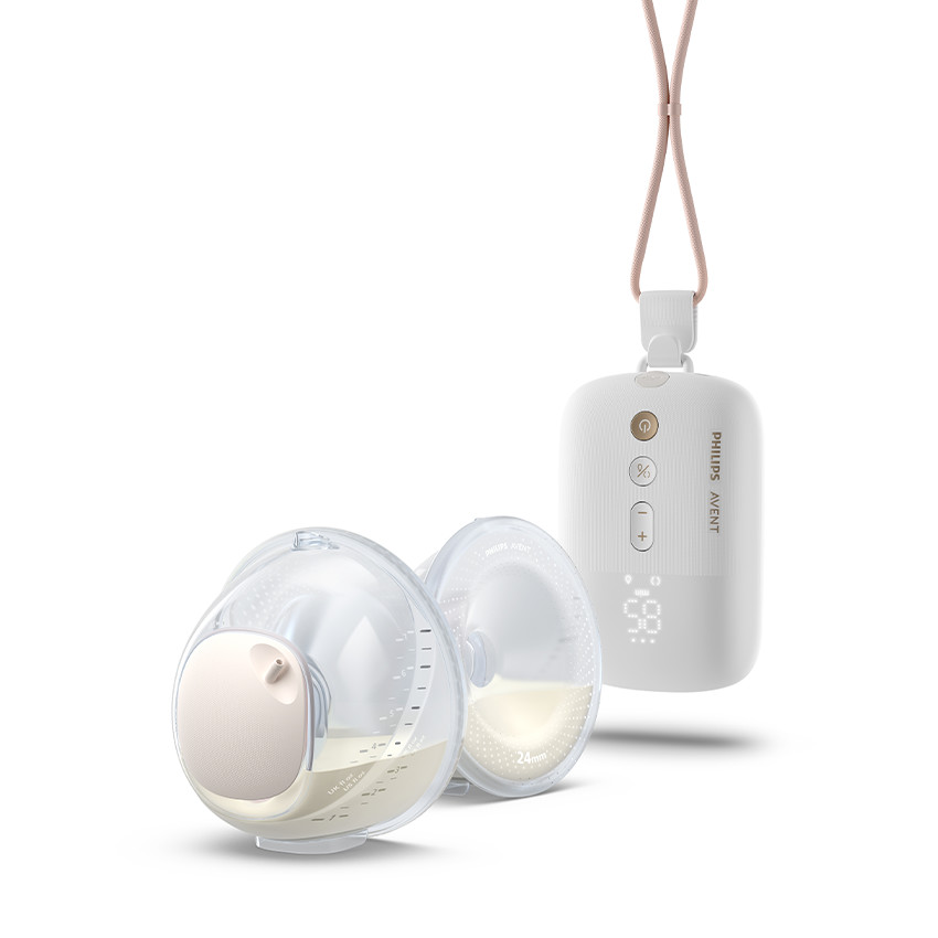 Tire-lait électrique double mains libres blanc 