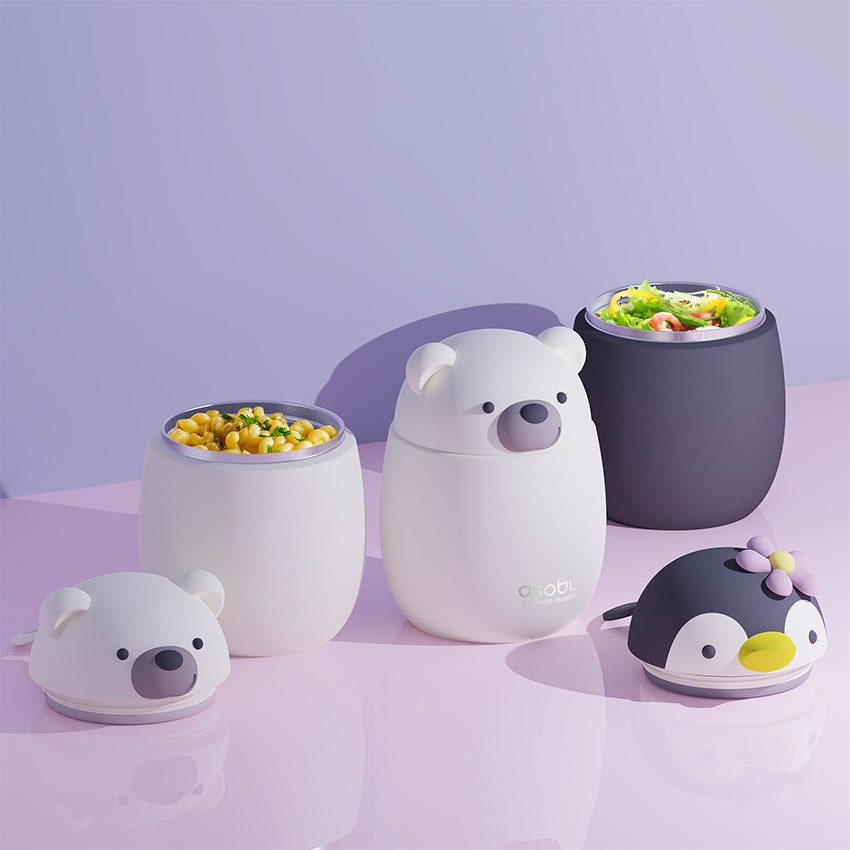 Lunchbox foodie Ours blanc 600 ml 