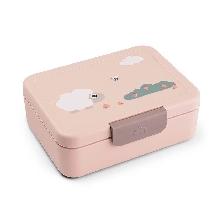 Lunchbox avec séparateur Tiny Farm rose 