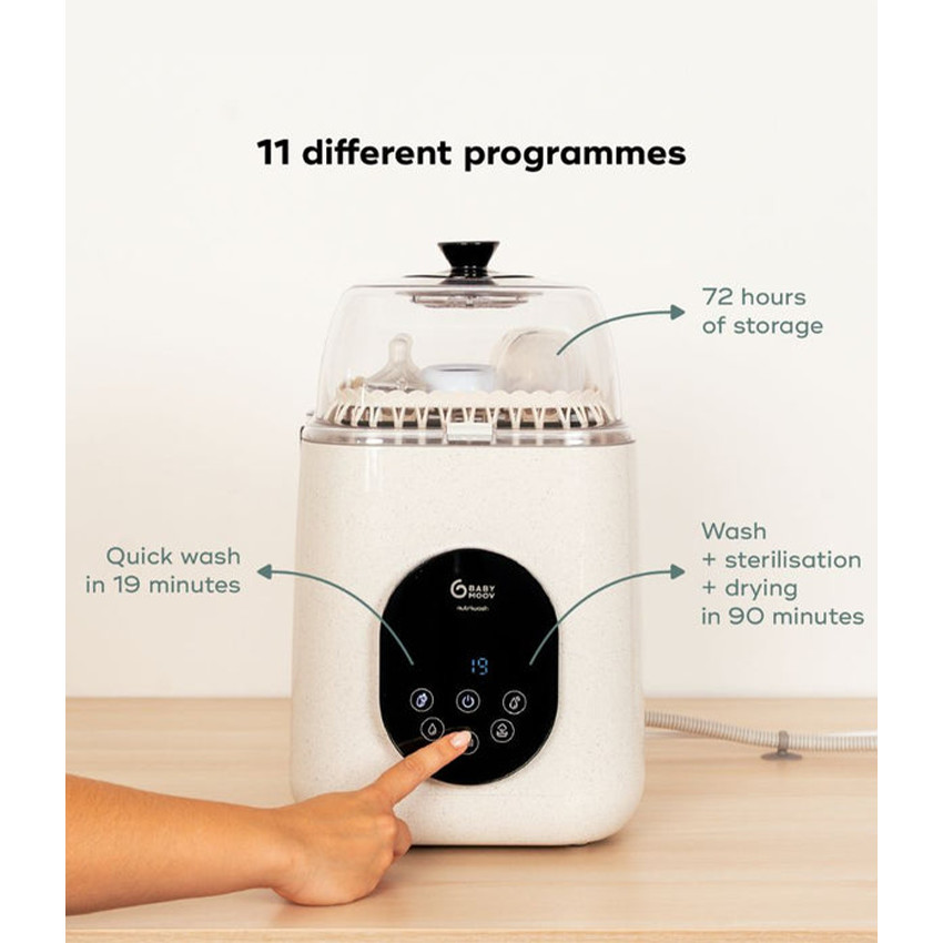 Lave biberon & stérilisateur NutriWash 4-en-1 Blanc 