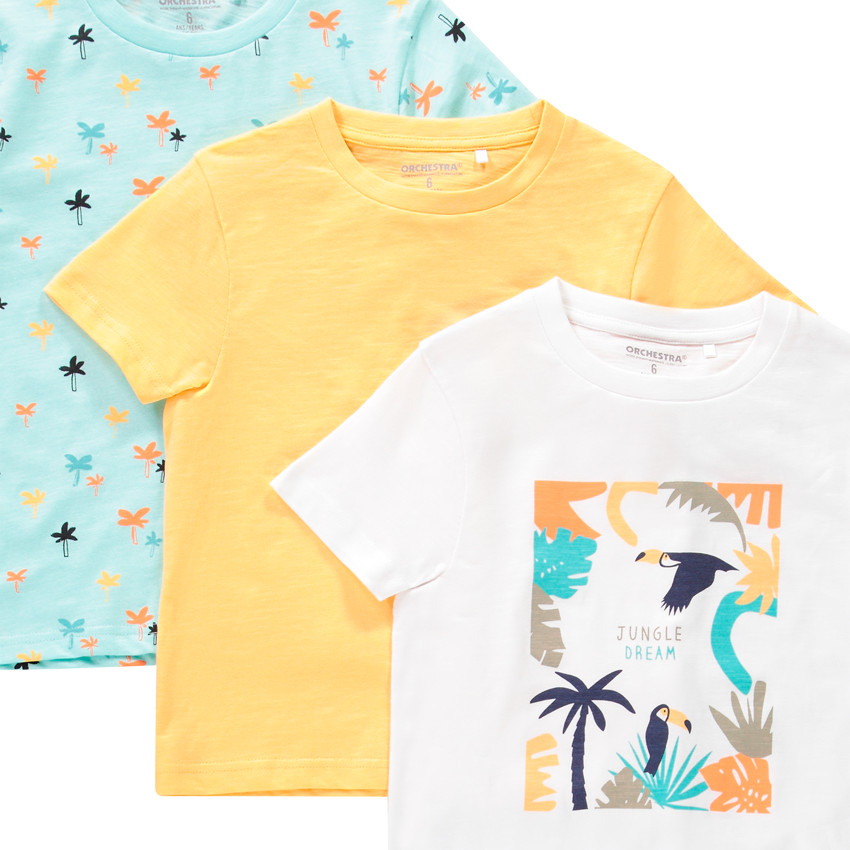 Lot De 5 T-shirts Manches Courtes Avec Dos En U - Essentials Basiques - Lavable Machine, Coupe Classique