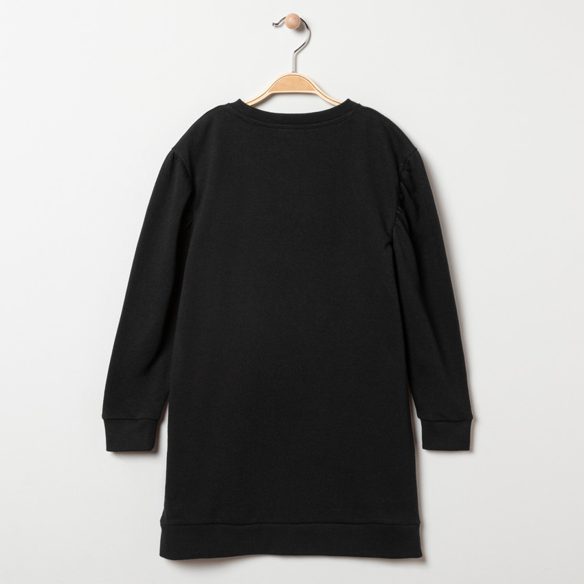 Robe pull manches longues en molleton à message pour enfant fille 