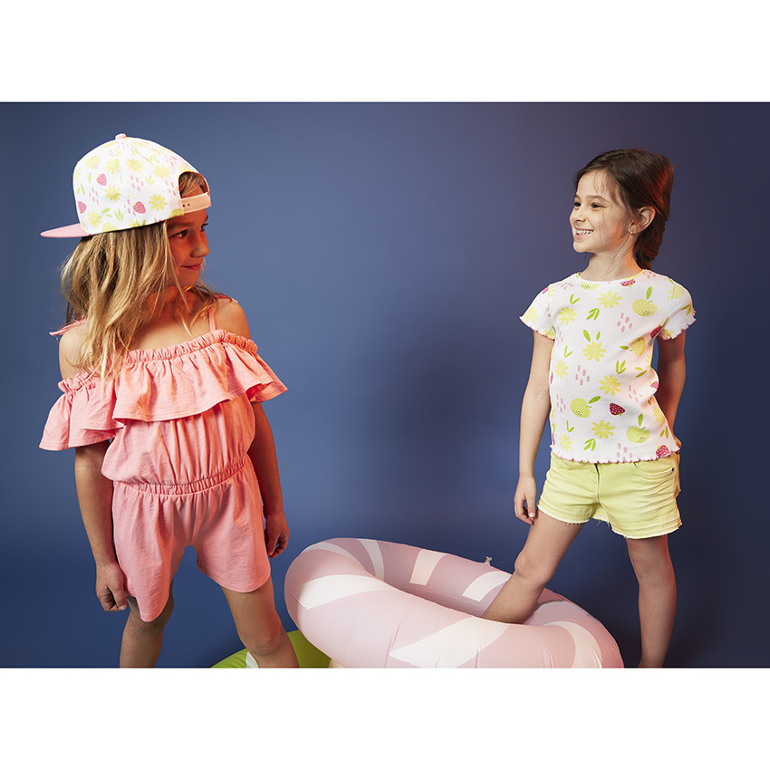 Short en denim effet overdye pour fille 