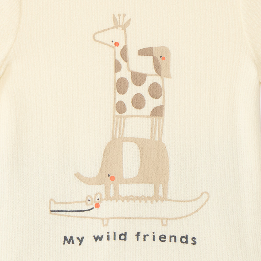 Ensemble court t-shirt + short en maille fantaisie pour bébé garçon 