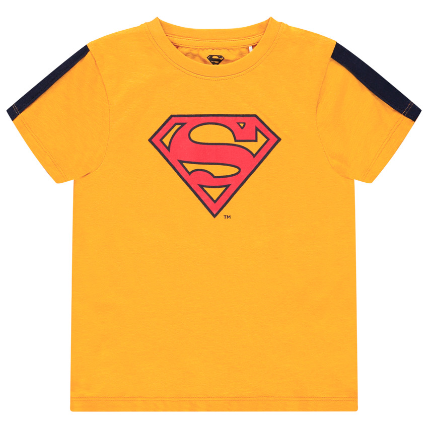 T-shirt manches courtes en coton bio print Superman pour garçon 