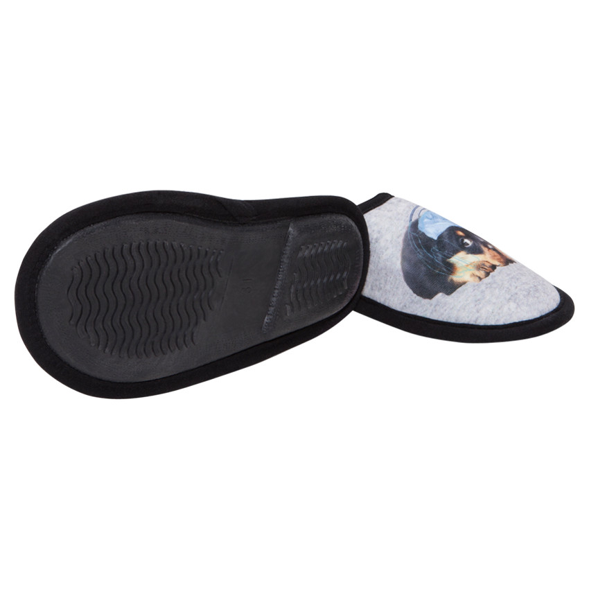 Chaussons forme mules avec print chien 