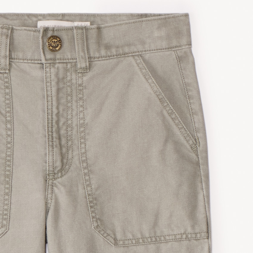 Pantalon droit en toile unie pour garçon 