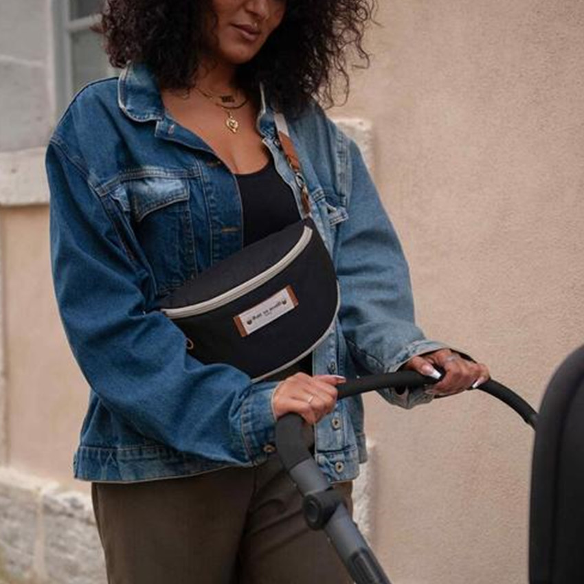 Sac à langer banane Armelle - Noir  