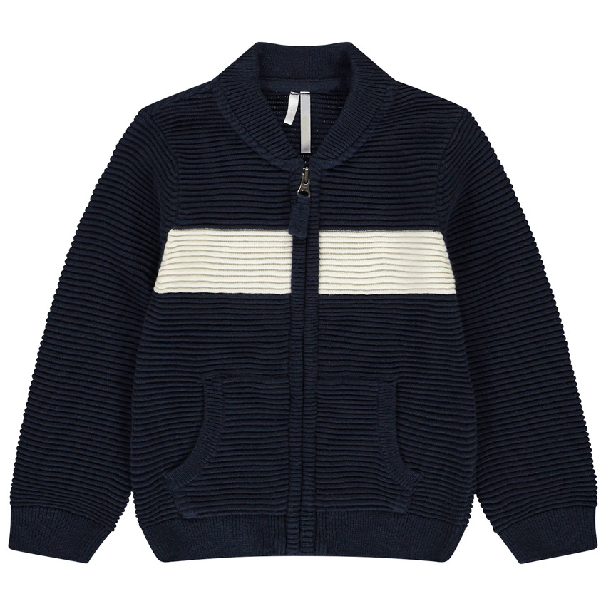 Gilet en tricot fantaisie effet color block pour bébé garçon