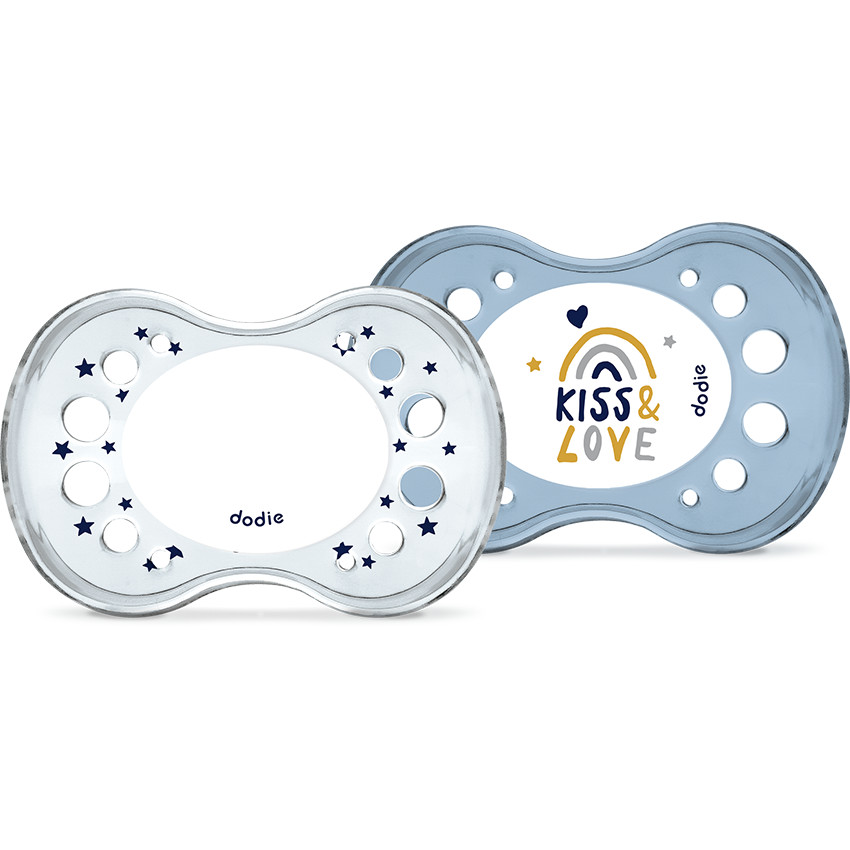 Lot de 2 sucettes nuit en silicone +6 mois 