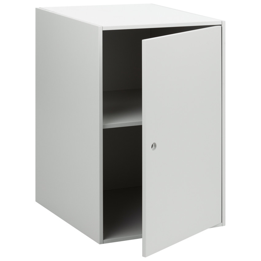 Grand caisson avec porte - Gris 