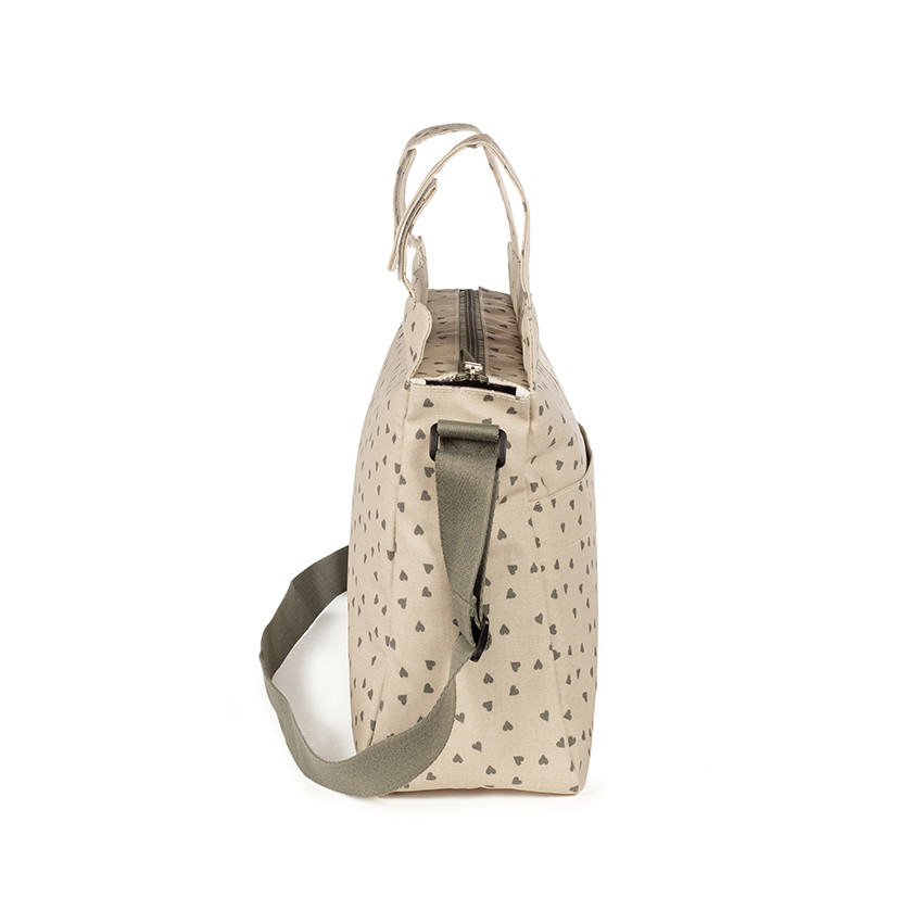 Sac à langer avec tapis imprimé cœurs Poppy mousse 